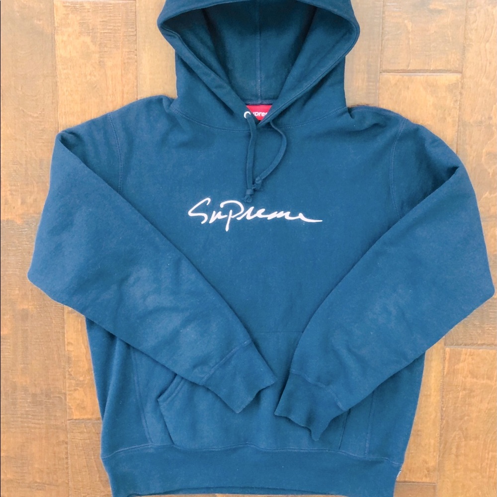 Authentic Supreme Hoodie Classic Script Hoodie|
